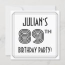 Search for 89th birthday invitations Eighty ninth birthday