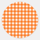Search for orange gingham stickers Pattern