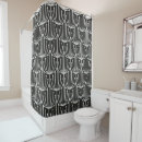 Search for black and white floral shower curtains Retro
