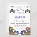 Search for big truck birthday invitations Mud riding and stunts