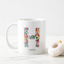 Search for floral letter mugs Feminine