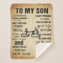 Search for best son blankets Letter to my son