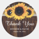 Search for sunflower thank you wedding stickers Barn