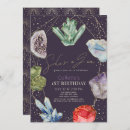 Search for gemstone birthday invitations Geology party