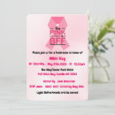 Search for breast cancer pink ribbon invitations Support