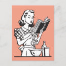 Search for vintage 1950s kitchen postcards Woman
