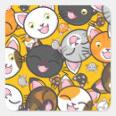Search for grey tabby cat stickers Cartoon