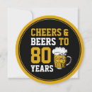 Search for cheers to 80 years birthday invitations 80th
