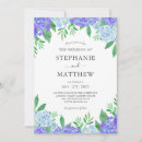 Search for purple hydrangea wedding invitations Blue