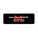 Search for black white and red return address labels Simple