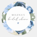 Search for something blue bridal shower stickers Dusty blue floral