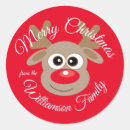 Search for cute cartoon christmas stickers Red