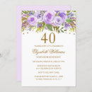 Search for purple rose gold birthday invitations Floral