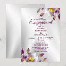 Search for purple and silver engagement party invitations Floral