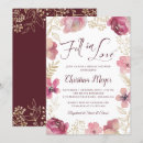 Search for gold floral bridal shower invitations Burgundy