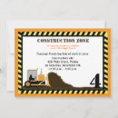 Search for construction zone birthday invitations Digger