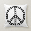 Search for peace sign symbol cushions No war