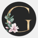 Search for monogram letter g stickers Floral