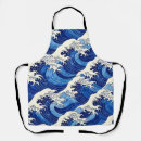 Search for great blue standard aprons Great wave off kanagawa