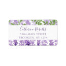 Search for purple floral return address labels Wisteria