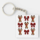 Search for cute reindeer key rings Red