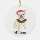Search for frenchie christmas tree decorations Cream
