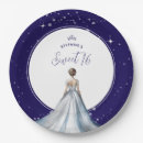 Search for navy blue and silver plates Script