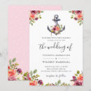 Search for floral nautical wedding invitations Pink
