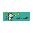 Search for monkey birthday return address labels Party