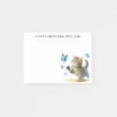 Search for butterfly post it notes Cat