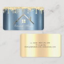Search for metallic blue business cards Real estate