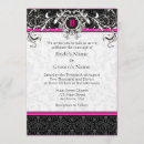 Search for pink damask wedding invitations Fuschia