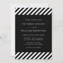 Search for black and white striped wedding invitations Elegant