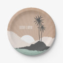 Search for beach wedding plates Palm trees