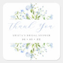 Search for something blue thank you stickers Blue and white