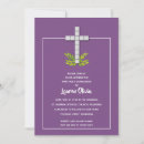 Search for purple cross first communion invitations Elegant