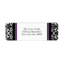 Search for black damask return address labels Girly
