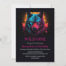 Search for wolf birthday invitations Wild one birthday