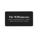 Search for black return address labels Modern
