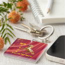 Search for chinese calligraphy key rings Red