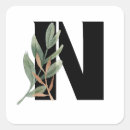 Search for monogram letter n stickers Botanical