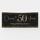 Search for 50th celebration posters Black and gold