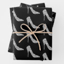 Search for high heel shoe wrapping paper Black