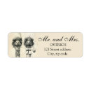 Search for husband and wife return address labels Vintage