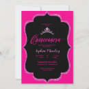 Search for pink black quinceanera invitations Glitter