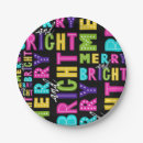 Search for merry and bright plates Xmas