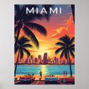 Search for miami beach vintage travel posters Palm trees