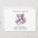 Search for woodland fairy save the dates Magical