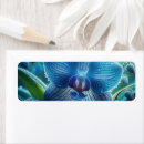Search for blue orchid return address labels Flower