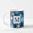 Search for blue and white snowflakes mugs Winter wonderland